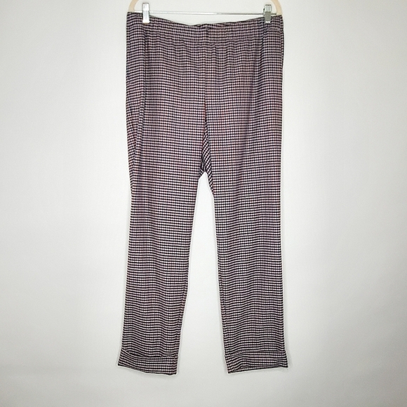 J. Jill Houndstooth Pull-on Pants Size 16 Cuffed Hem Stretch Pockets Office NEW - Picture 13 of 13